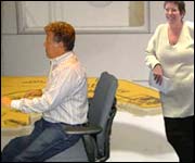 Bob and Fran in the studio