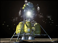 ناسا کا مشن چاند پر اترتے ہوئے