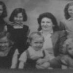 This is some of the 'King' family. Me on the front left-hand side. My Mam with brother Bernard on her knee, and sisters Brenda, Edna, Irene and Rita. Eldest sister was not there.