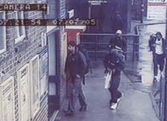 CCTV video still of the bombers