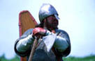 Photograph showing an Anglo-Saxon Housecarl