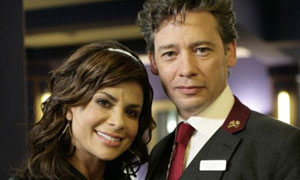 Hotel Babylon: (L-R) The American guest (Paula Abdul) and Tony (Dexter Fletcher)