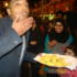 Adil with a mouthful of Dhokra