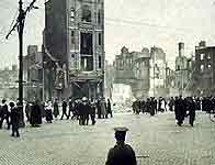 Image of O'Connell Street in ruins after 1916 insurrection