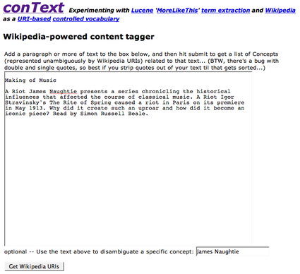 conText term disambiguation