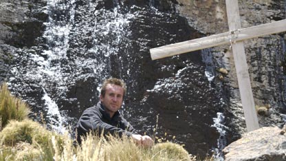 Bruce Parry at the source of the Amazon