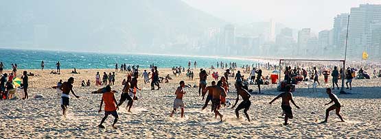 Exercise on a Brazilian beach