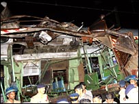 A blast site in Mumbai