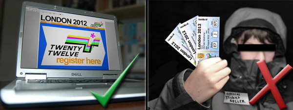 Comparison of the Twenty Twelve website and a ticket tout