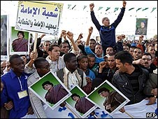 Manifestación a favor de Gadafi