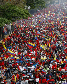 Simpatizantes de Hugo Chávez
