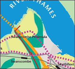 Map of Swanscombe Peninsula
