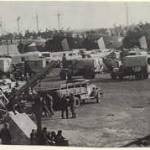 Waiting to embark from Bizerta by tank landing ship to Taranto, Italy.
