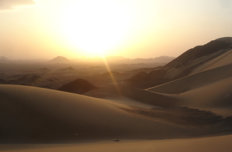 the sun over Balochistan in Pakistan