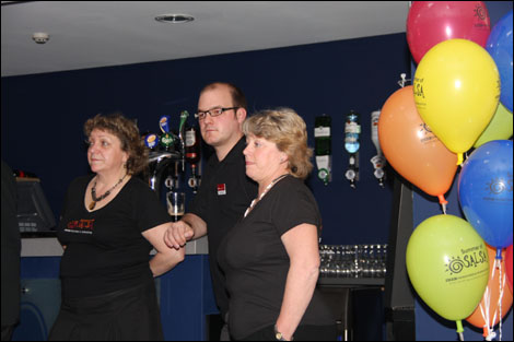 Andrew Easton, Mandi Harris and Anita Woodhouse, better known as Mrs Posh.