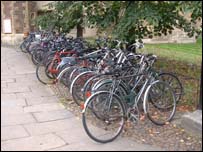 Bikes outside Trinity College, Cambridge