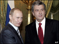 Ông Putin và ông Yushchenko