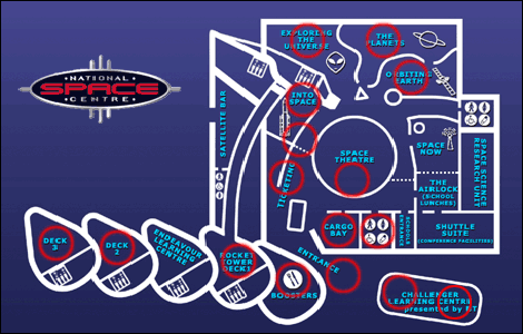 National Space Centre map