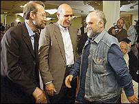 لاريجانی و اکبر عبدی - عکس از خبرگزاری فارس