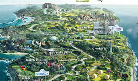 Detail from a Discover Ireland map