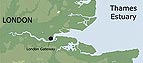 Map of Thames estuary.