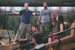 Joss Whedon directing the cast of 'Serenity'.
