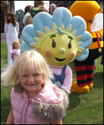 child with fancy dress figure