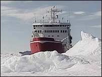 HMS Endurance in the ice floe