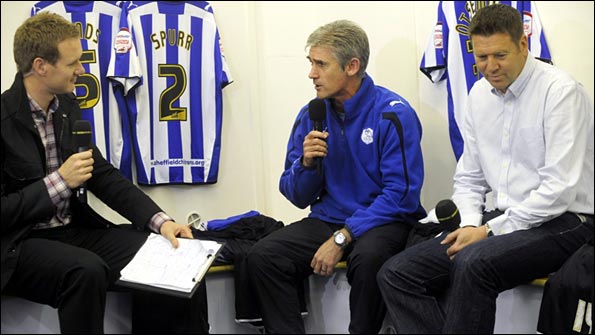 Speaking to Alan Irvine and Chris Waddle in the Hillsbrough changing roomspg