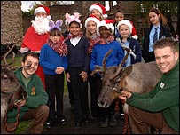 Gathered for Dudley Christmas lights