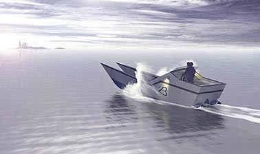 Speedboat on Damogran - by Kieran Baxter