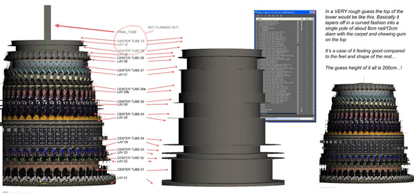Early virtual planning of the Holy Flying Circus Phonotrope copyright Jim le Fevre 2010