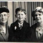 Roy aged 7 years old with his mother, Flo on the right, his Great Aunt Flo, (his mother's aunt, she was also my great aunt)on the left of the picture. This was taken three years before he was killed.