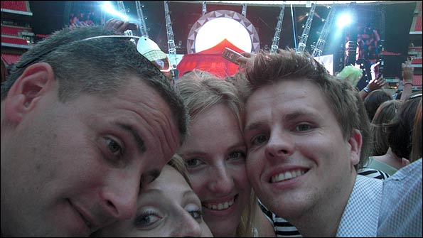 Soaking up the atmosphere at Wembley for Take That