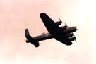 Illustration of a flying Lancaster