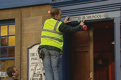 Pub licensee sign