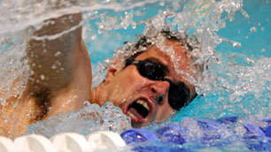 David Roberts in action in the pool