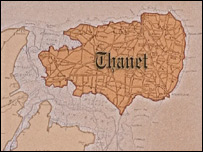 Old map of Thanet