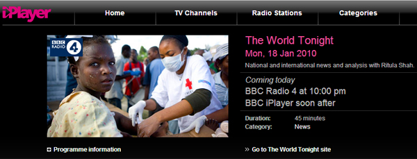 Judith Betrand, 10, being attended by a Dominican Red Cross volunteer in Cité Soleil, Port-au-Prince