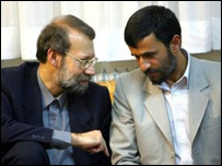 محمود احمدی نژاد و علی لاریجانی
