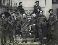 Image of British Auxiliaries outside Dublin's Mansion House