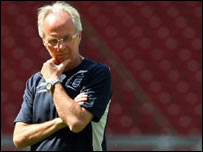 انگلینڈ کے کوچ سوین گوران ایرکسن