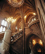 staircase at John Ryland's Library