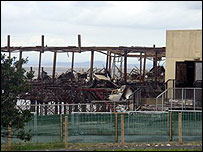 The day after the fire. Picture by Eileen Wicks