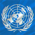 The logo of the United Nations