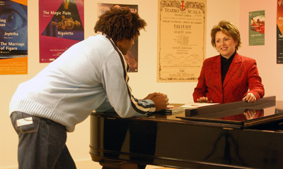 Colin gets some singing practice