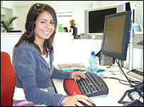 Blast reporter Karishma at her desk