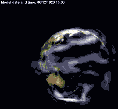 Animation of the Climate Change Experiment software running
