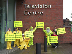 Defective by Design Protest outside BBC