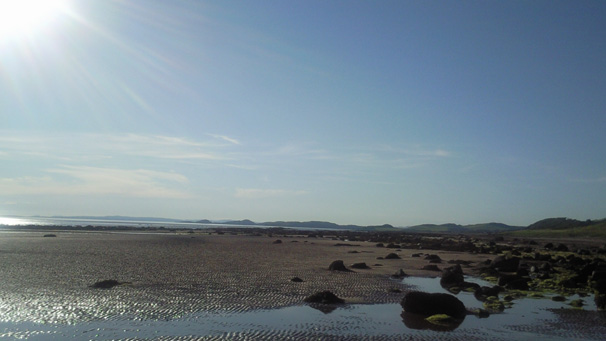 Andrew Fisher from Ardrossan photographed this beach in Ayrshire looking north towards West Kilbride and Portencross.